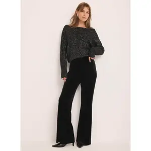 Mint Velvet Black Velvet Wide Trousers